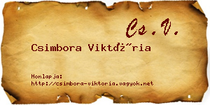 Csimbora Viktória névjegykártya